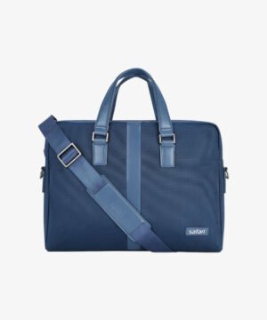 Safari Crest Messenger Bag With Dual Compartments - Blue